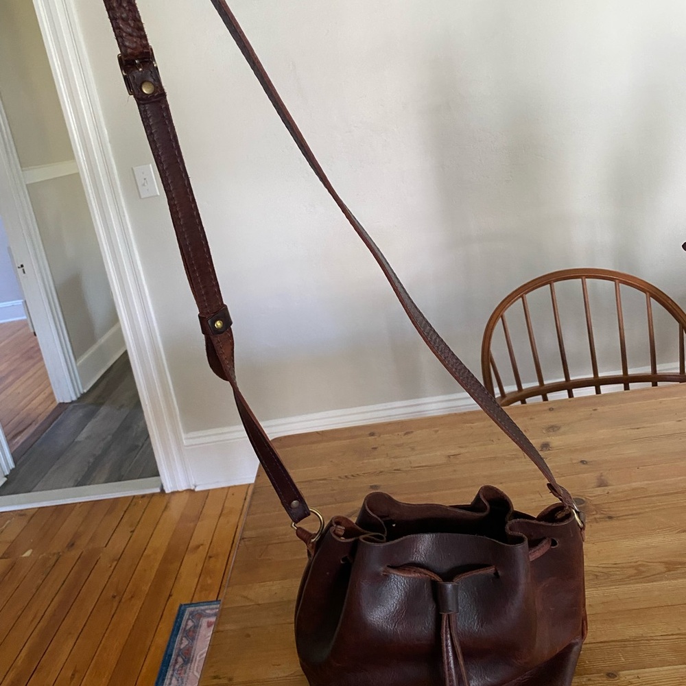 Portland Leather Brown Crossbody Bag - Picture 2 of 3